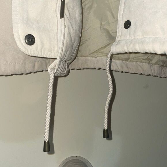 Vintage Bromley sport DuPont thermolite beige faux suede fox fur coat XXL - Picture 16 of 16